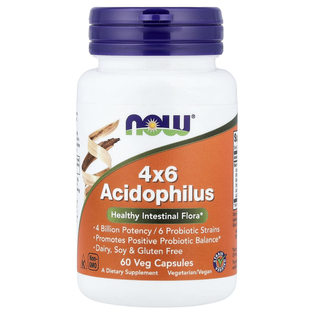 NOW Foods 4x6 Acidophilus 60 veg capsules