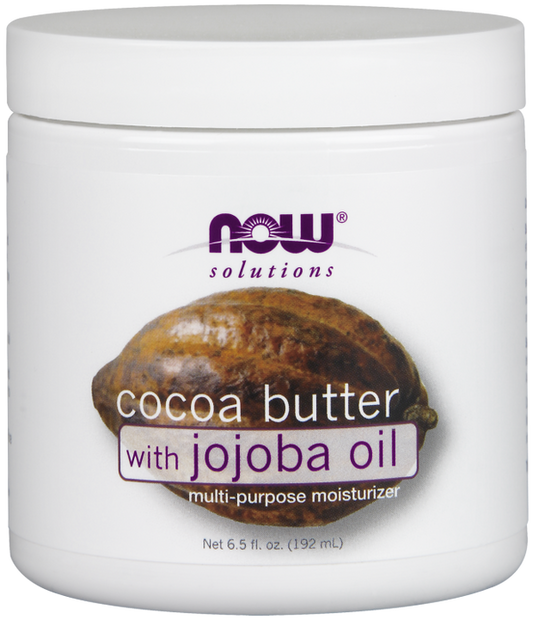 NOW Cocoa Butter with Jojoba Oil 184 g jar