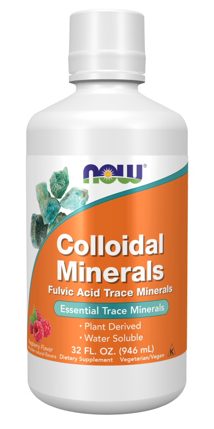 NOW Colloidal Minerals Raspberry Flavor 946 ml bottle