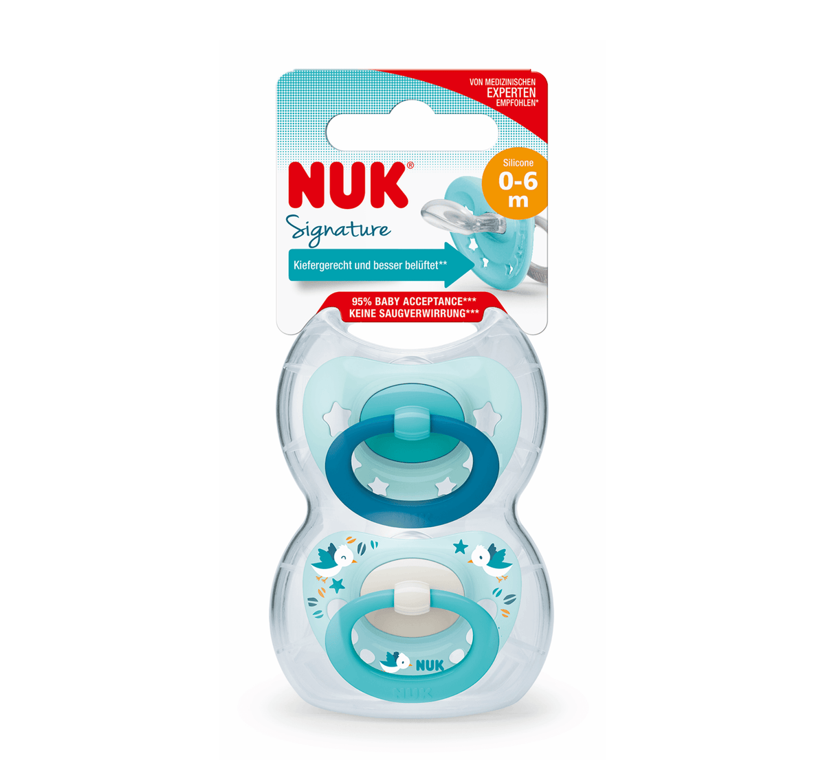 NUK Signature Silicone Pacifiers 2 Pack