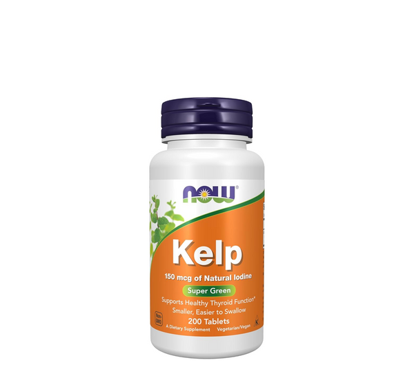 NOW Kelp 150 mcg Natural Iodine – 200 Tablets
