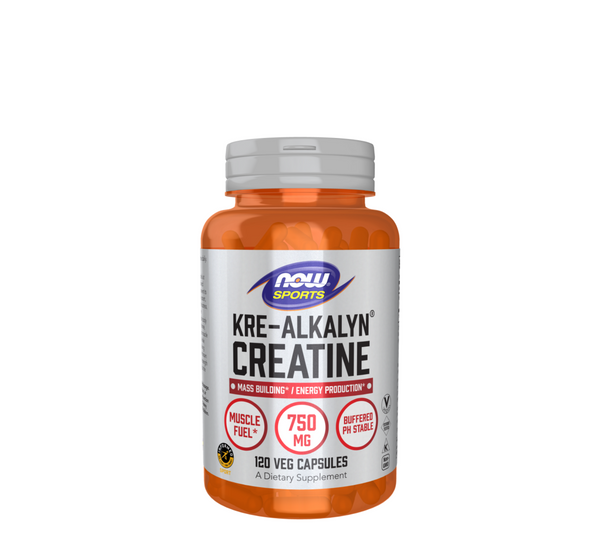 NOW Kre-Alkalyn Creatine 750 mg – 120 Veg Capsules