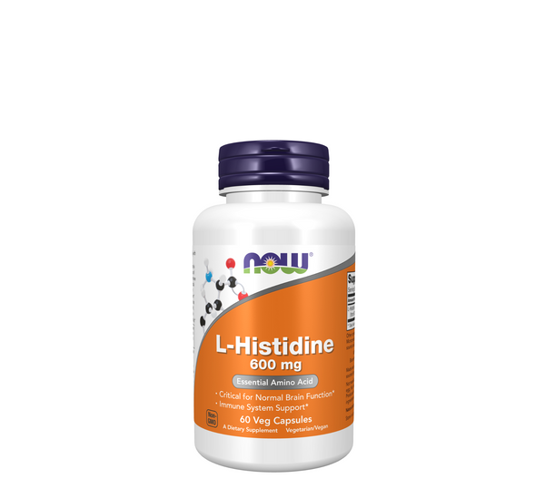 NOW L-Histidine 600 mg – 60 Veg Capsules