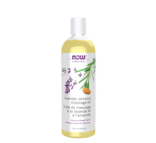 NOW Lavender Almond Massage Oil – 473 ml