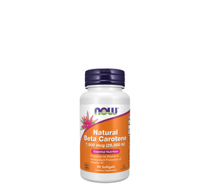 NOW Natural Beta Carotene 7,500 mcg, 90 softgels