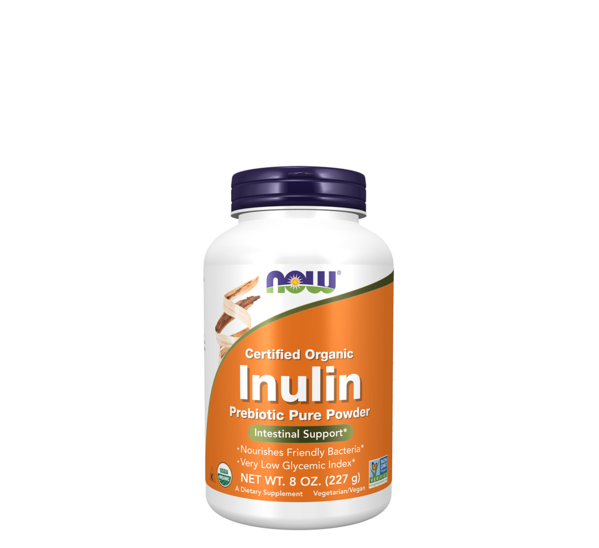 NOW - Organic Inulin Prebiotic Pure Powder - 227 g