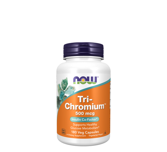 NOW - Tri-Chromium 500 mcg with Cinnamon - 180 Veg Capsules