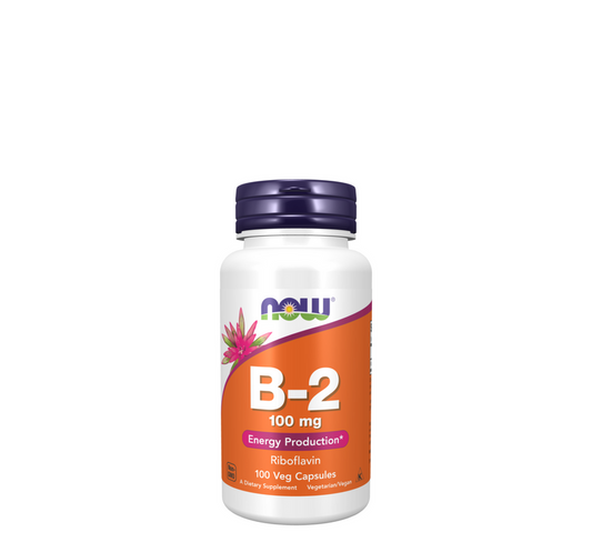 NOW - Vitamin B-2 Riboflavin 100 mg - 100 Veg Capsules