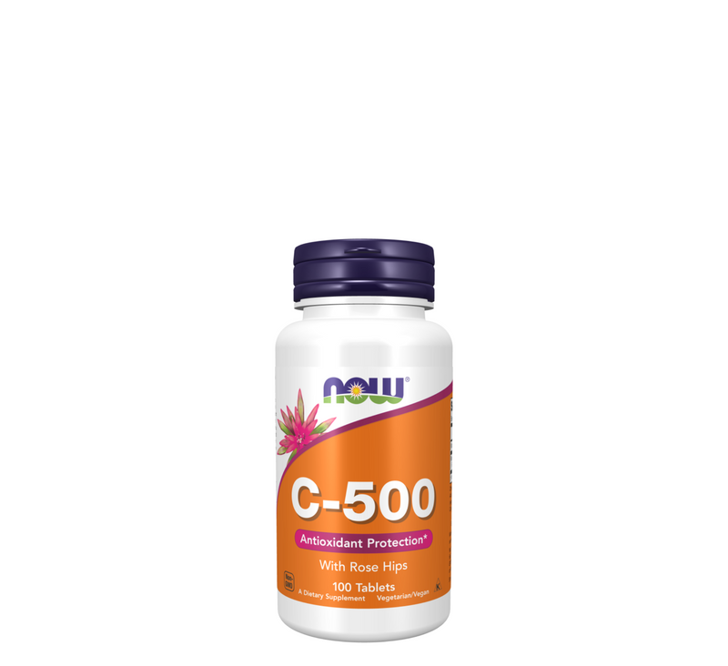 NOW - Vitamin C-500 with Rose Hips - 100 Tablets
