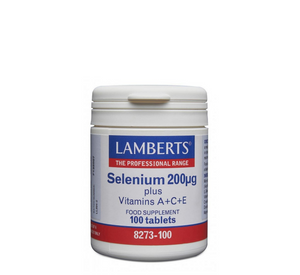 Lamberts Selenium 200 mcg Plus A+C+E 100 tablets