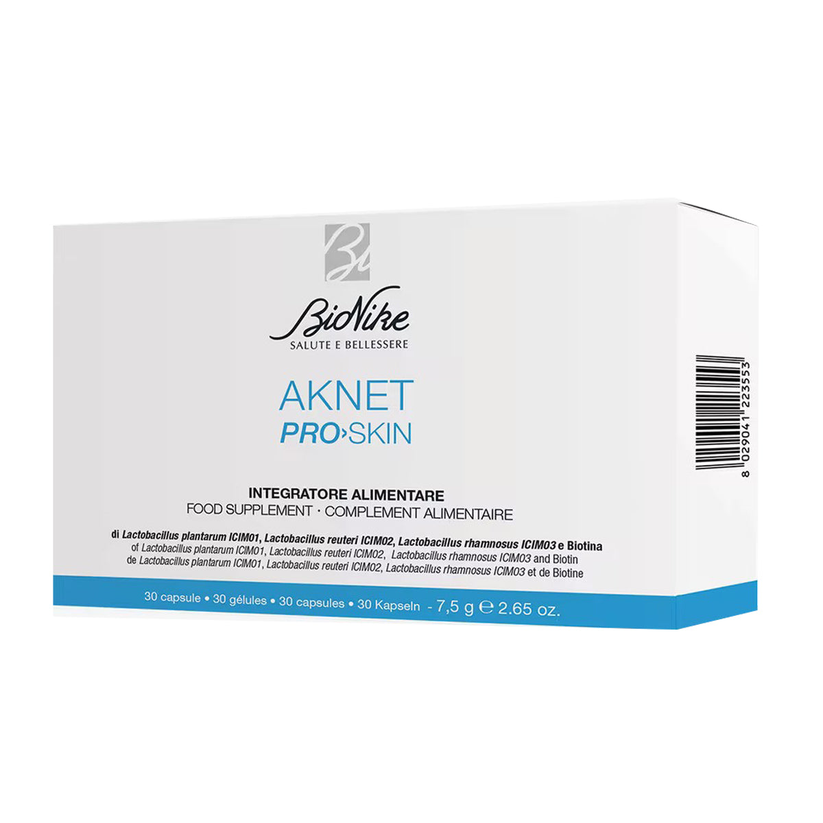 BioNike AKNET PRO-SKIN food supplement, 30 capsules