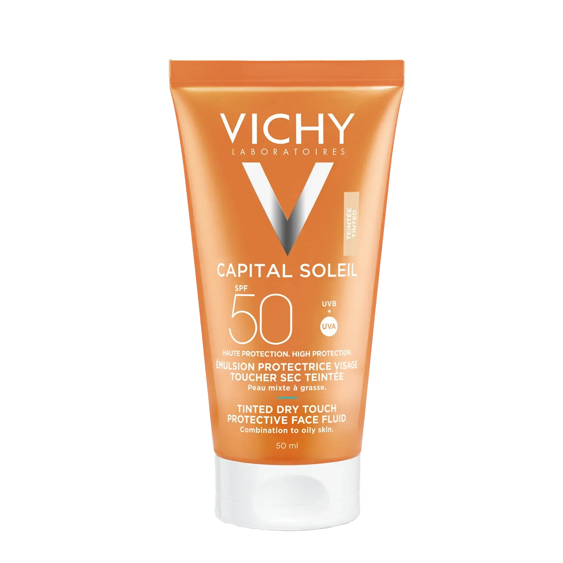 Vichy - Capital Soleil Mattifying Face Dry Touch Tinted SPF50 - GOLDFARMACI