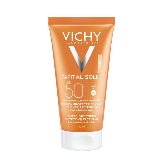 Vichy - Capital Soleil Mattifying Face Dry Touch Tinted SPF50 - GOLDFARMACI