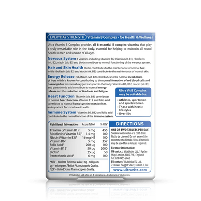 Vitabiotics - Ultra Vitamin B Complex 60 Tabs - GOLDFARMACI