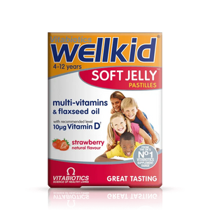 Vitabiotics - Wellkid Soft Jelly 4-12 Years 30Tabs - GOLDFARMACI