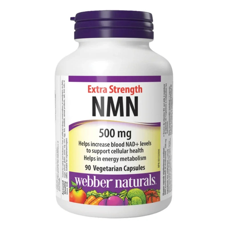 Webber Naturals Extra Strength NMN 500 mg 90 Vegetarian Capsules