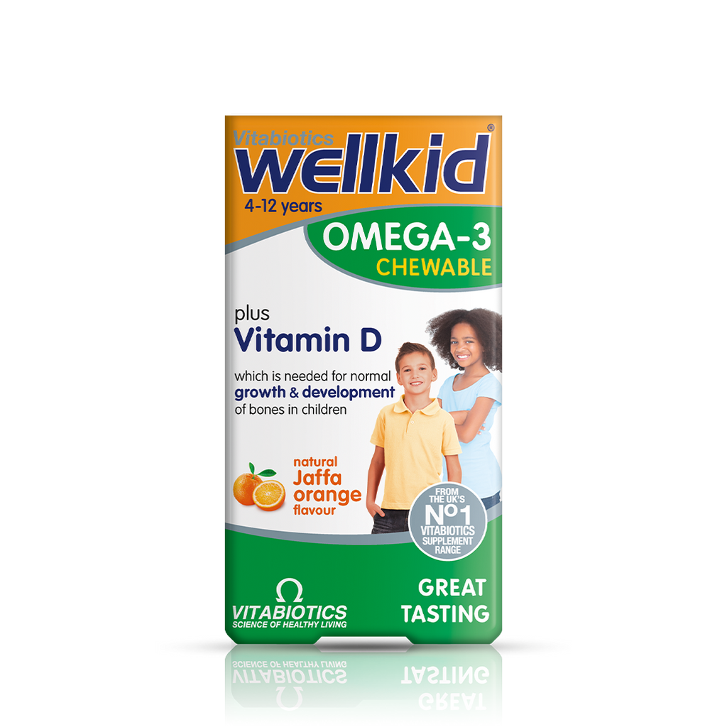 Vitabiotics Wellkid Omega-3 Chewable 60 Capsules front pack