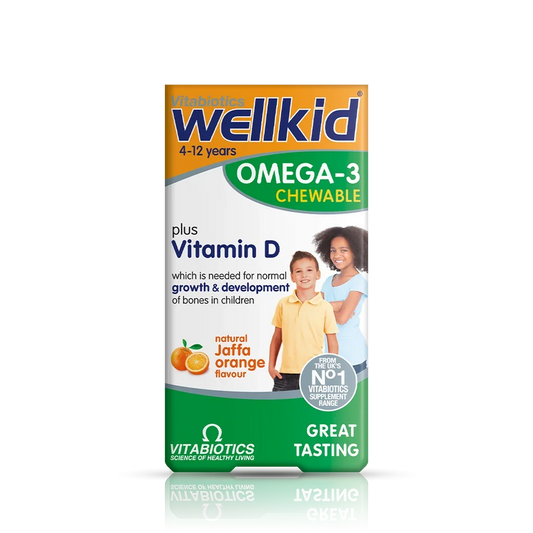 Vitabiotics Wellkid Omega-3 Chewable 60 Capsules front pack