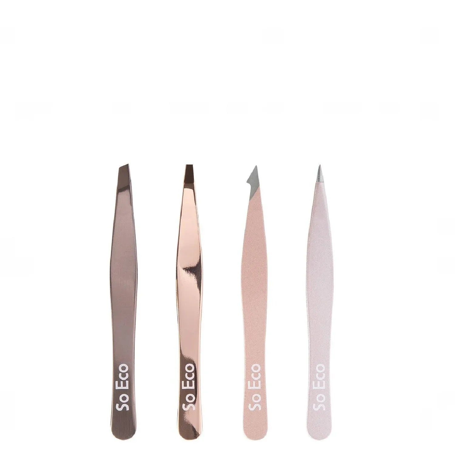 So-Eco - 4 Piece Tweezer Set – Rose Gold - GOLDFARMACI