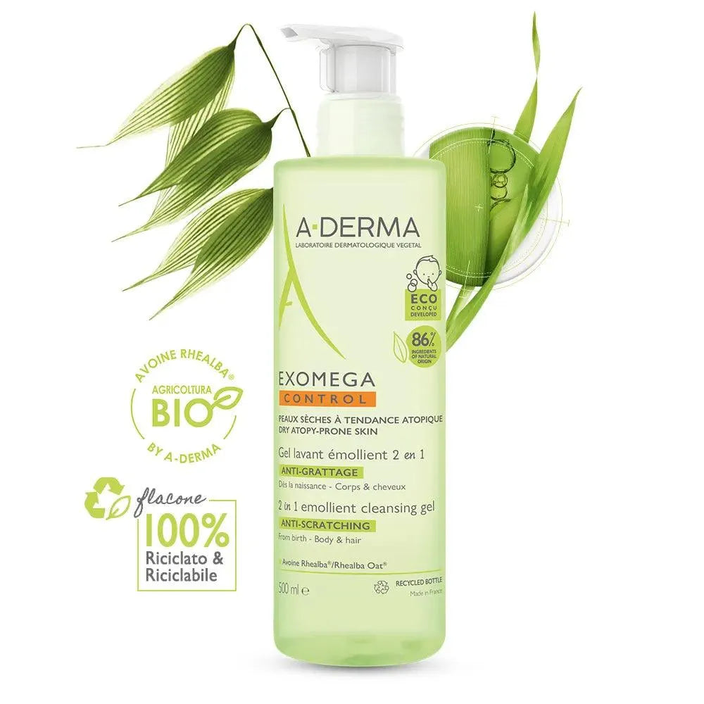 A-Derma - Exomega Control Emollient Cleansing Gel - GOLDFARMACI