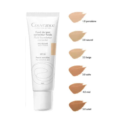 Avène - Couvrance Natural Fluid Concealer Foundation SPF20 - GOLDFARMACI
