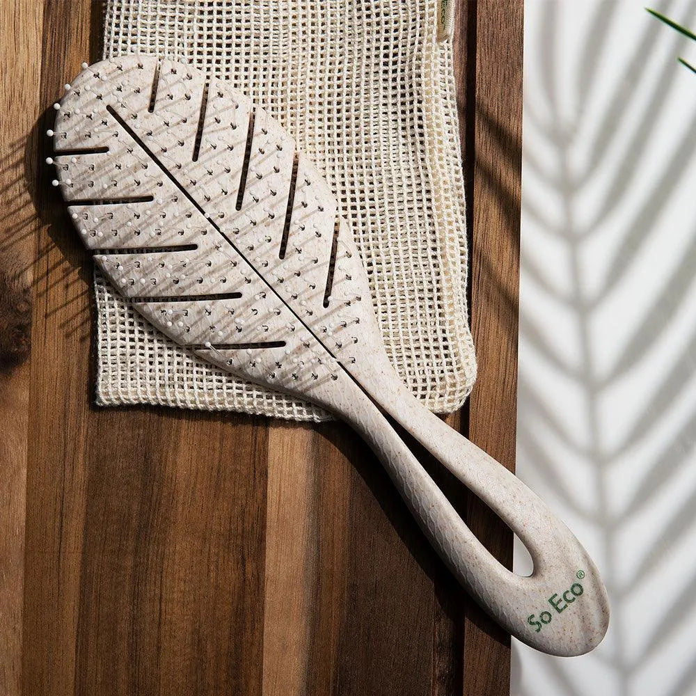 So-Eco - Biodegradable Detangling Leaf Brush - GOLDFARMACI