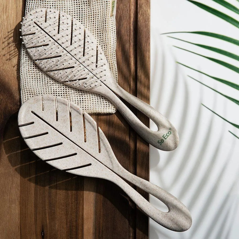 So-Eco - Biodegradable Detangling Leaf Brush - GOLDFARMACI