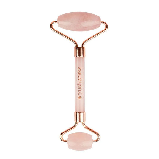 Brushworks - Brazilian Rose Quartz Stone Roller - GOLDFARMACI