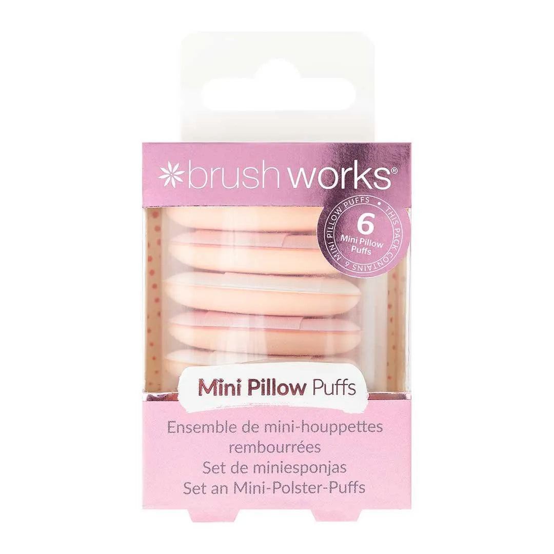 Brushworks - Mini Pillow Puffs – 6 Pack - GOLDFARMACI