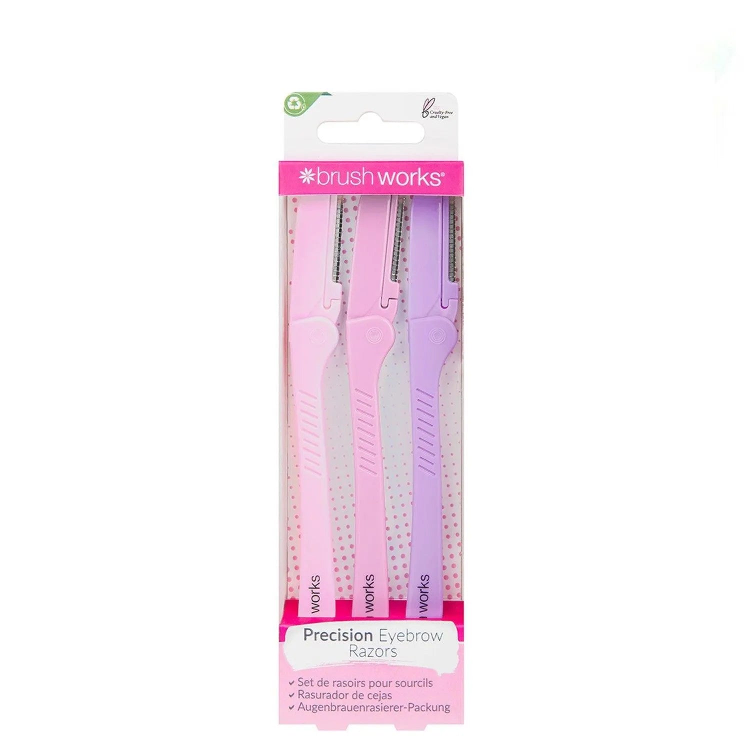 Brushworks - Precision Eyebrow Razor (Pack of 3) - GOLDFARMACI