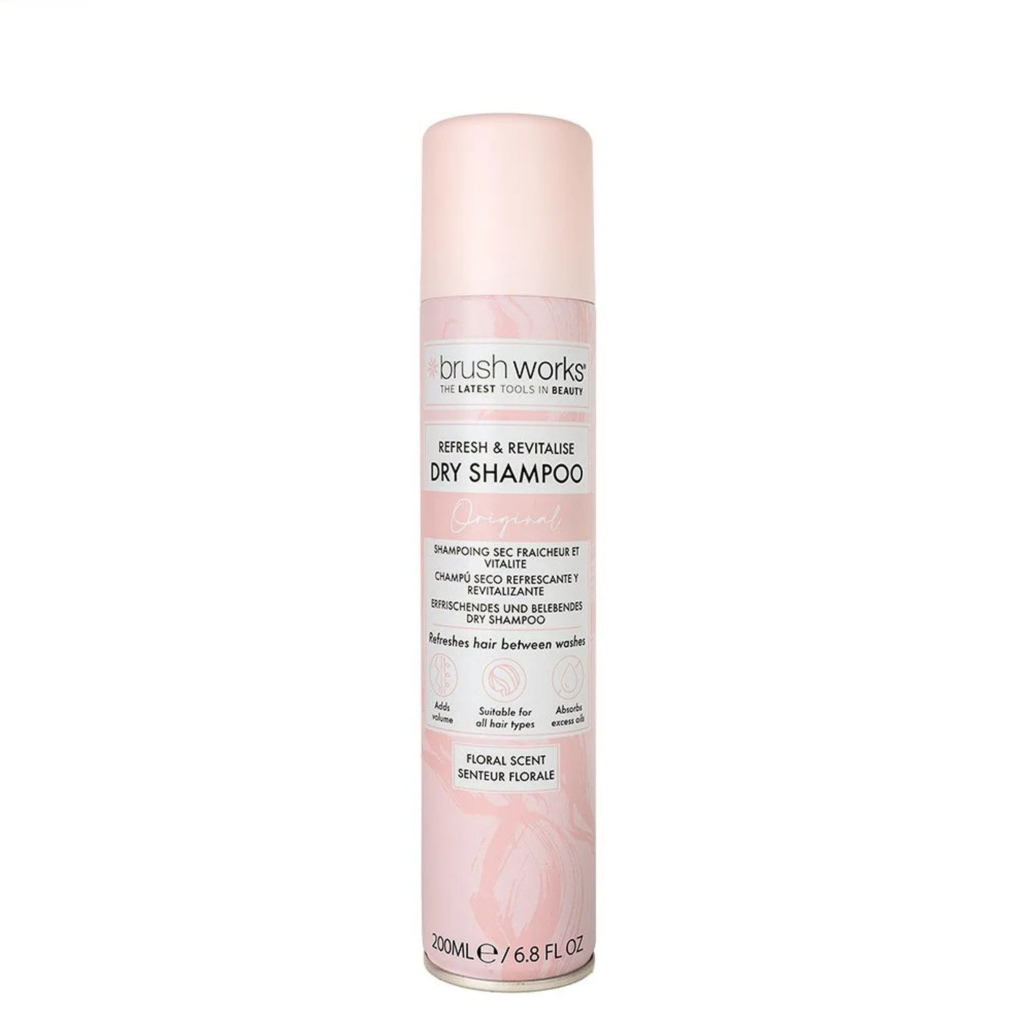 Brushworks - Refresh & Revitalise Floral Dry Shampoo 200ml - GOLDFARMACI