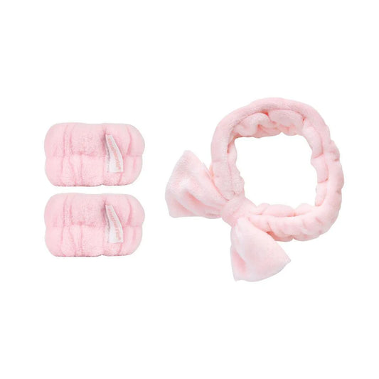Brushworks - Spa Headband & Wrist Wash Band Set - GOLDFARMACI
