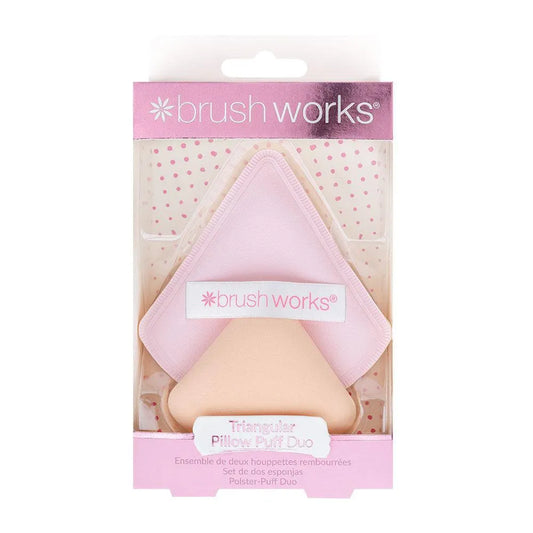 Brushworks - Triangular Pillow Puff Duo - GOLDFARMACI