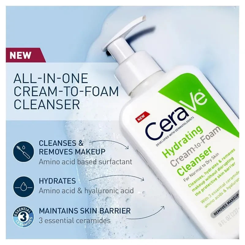 CeraVe - Cream-to-Foam Cleanser - GOLDFARMACI