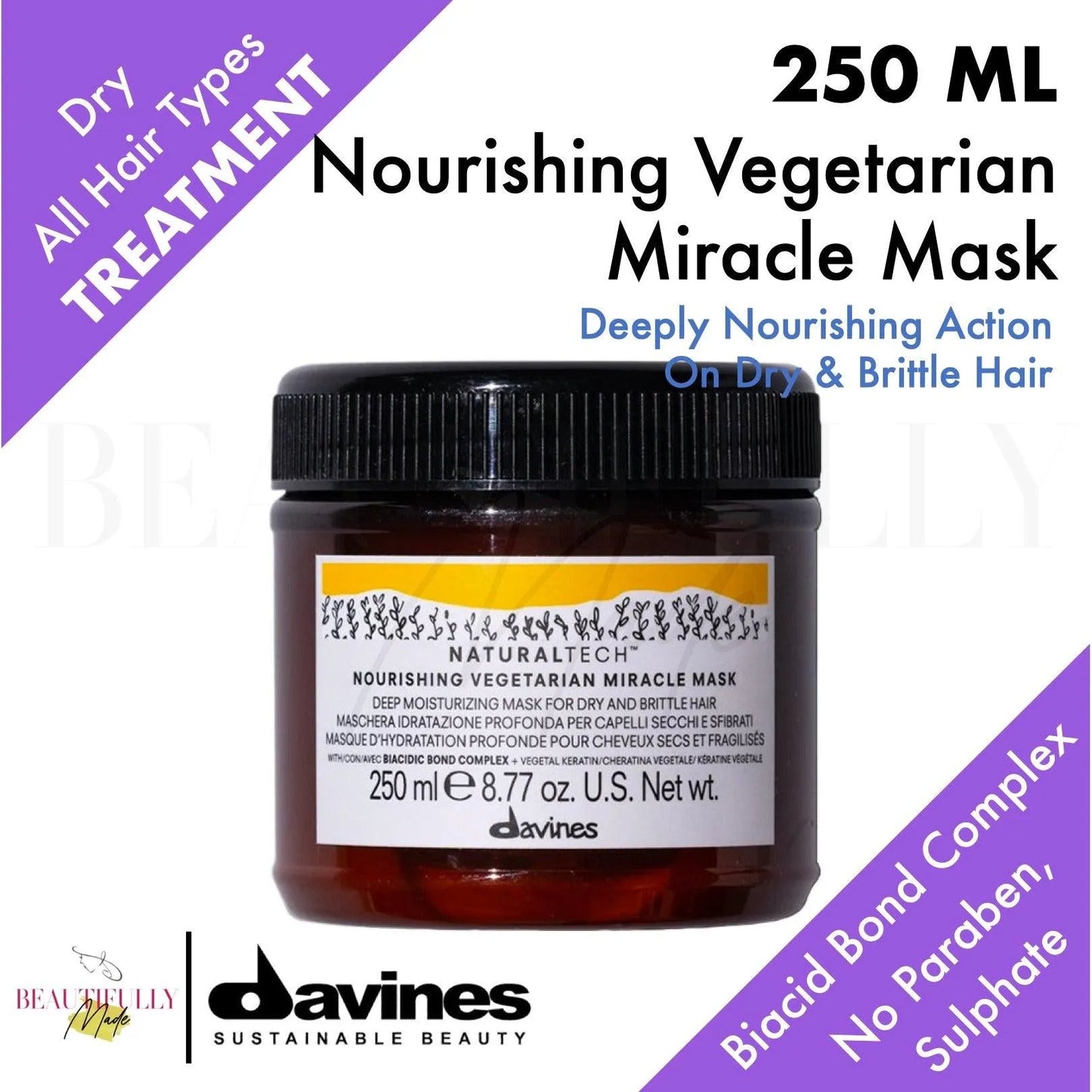 Davines - Nourishing Vegetarian Miracle Mask - GOLDFARMACI
