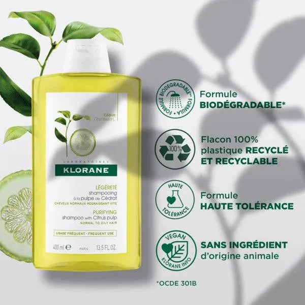 Klorane - Purifying Shampoo with Citrus - GOLDFARMACI
