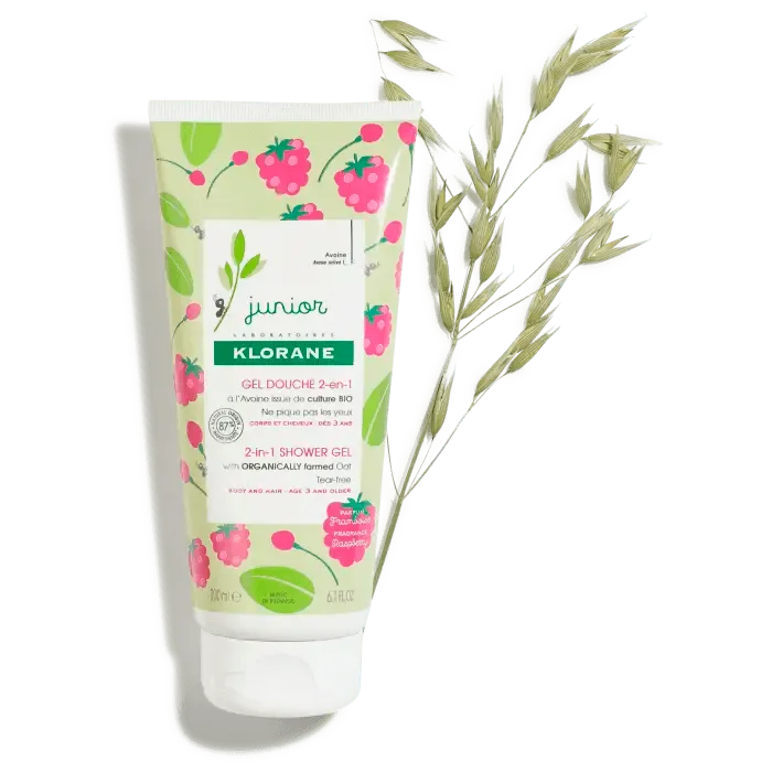 Klorane - Junior - Shower Gel - Raspberry 2-in-1 - GOLDFARMACI