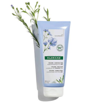 Klorane - Volumising Conditioner with Organic Flax - GOLDFARMACI