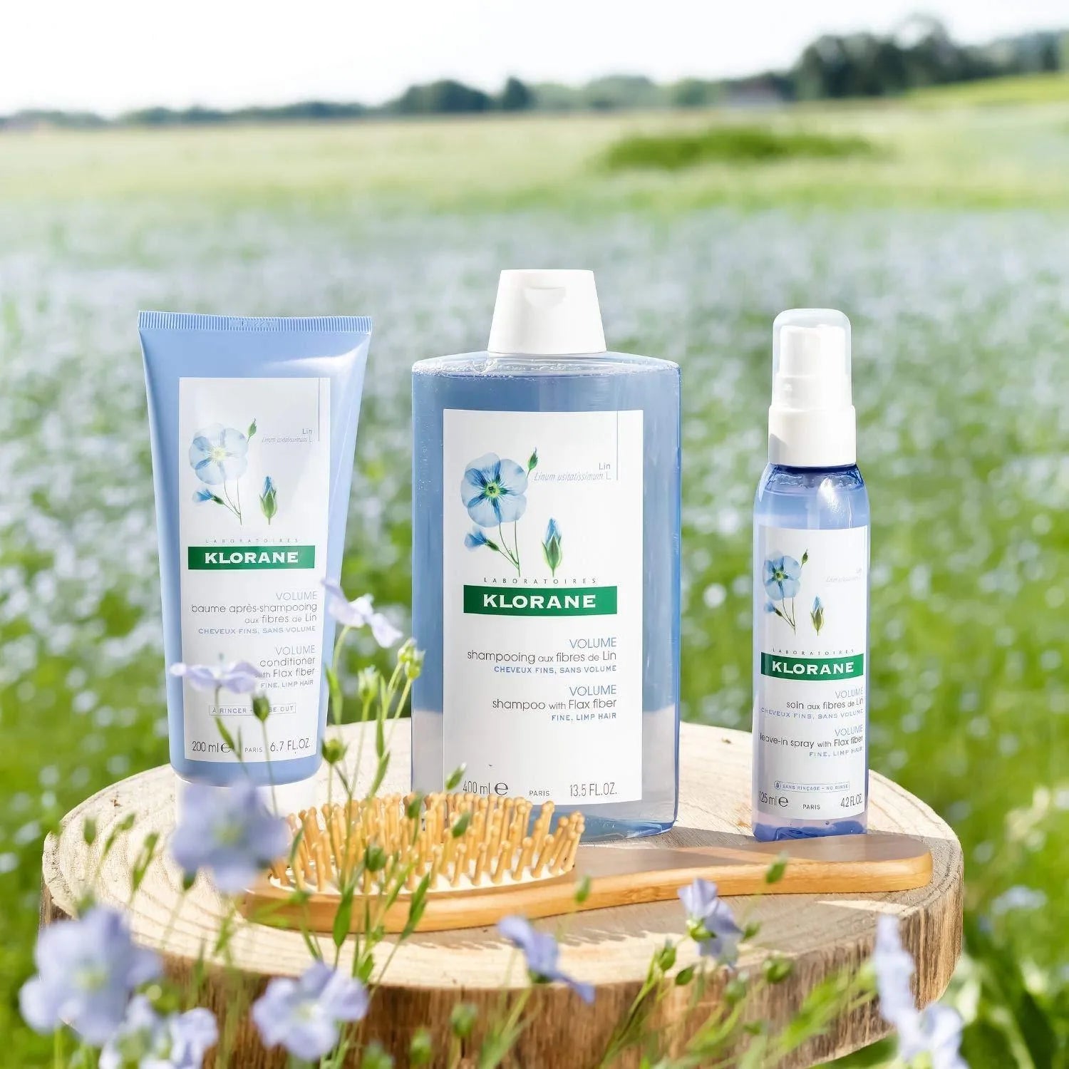 Klorane - Volumising Conditioner with Organic Flax - GOLDFARMACI