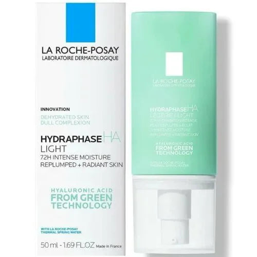 La Roche-Posay Hydraphase HA Light moisturizer box and bottle, official dermocosmetic skincare at Goldfarmaci