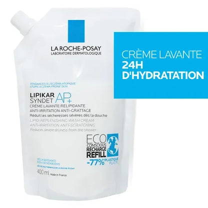La Roche-Posay Lipikar Syndet AP+ 400ml eco refill, moisturizing body wash, Goldfarmaci Albania