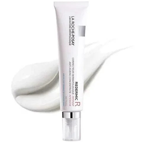 La Roche-Posay Redermic R retinol wrinkle cream tube on white background, Goldfarmaci skincare