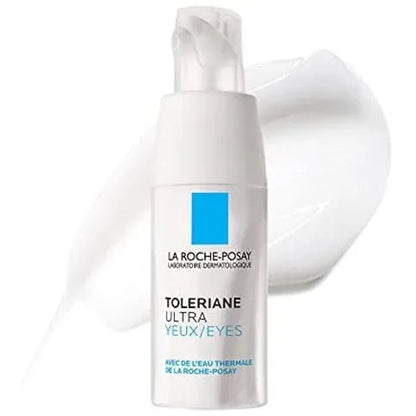 La Roche-Posay Toleriane Dermallergo Eyes eye cream bottle with white background, Goldfarmaci