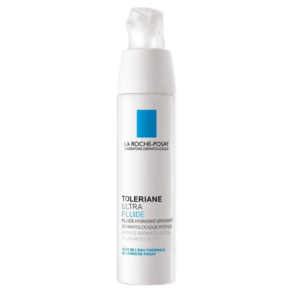 La Roche-Posay Toleriane Ultra Fluide bottle, dermocosmetic moisturizer at Goldfarmaci