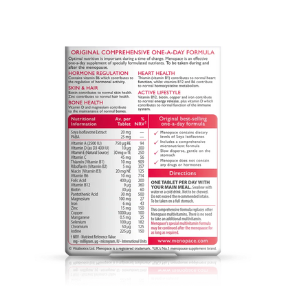 Vitabiotics - Menopace Original 30Tabs - GOLDFARMACI