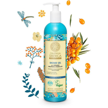 Natura Siberica - Shower Gel with Organic Oblepikha Hydrolate Energizing Freshness - GOLDFARMACI