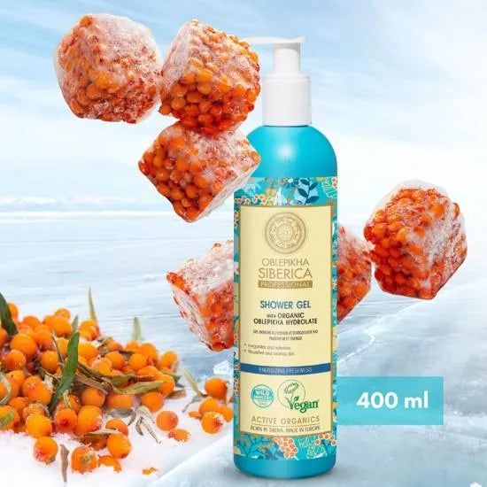 Natura Siberica - Shower Gel with Organic Oblepikha Hydrolate Energizing Freshness - GOLDFARMACI