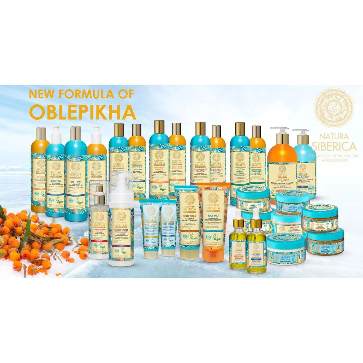 Natura Siberica - Shower Gel with Organic Oblepikha Hydrolate Energizing Freshness - GOLDFARMACI