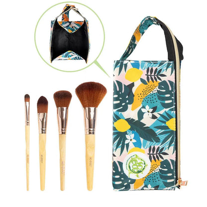 So-Eco - Natural Travel Brush Set Floral - GOLDFARMACI