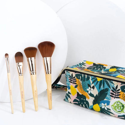 So-Eco - Natural Travel Brush Set Floral - GOLDFARMACI
